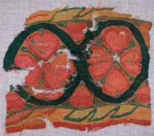 Fragment of a Band with a Floral Motif, Byzantine, 5th-6th century. Creator: Unknown