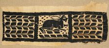 Fragment of a Band with a Hare, Byzantine, 5th-7th century. Creator: Unknown