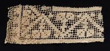 Fragment of a Band with Abstract Pattern, 17th-18th century. Creator: Unknown