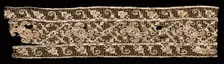 Fragment of a Band with Abstract Pattern, 1500s-1600s. Creator: Unknown