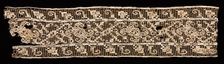 Fragment of a Band with Abstract Pattern, 1500s-1600s. Creator: Unknown