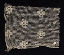 Fragment of a Band with Floral Motif, 18th or early 19th century. Creator: Unknown