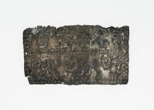Fragment of a Band with Raised Relief Depicting Felines and Fish, c. A.D. 1000/1470. Creator: Unknown