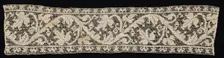 Fragment of a Band with Vine Scroll and Leaves, 16th-17th century. Creator: Unknown