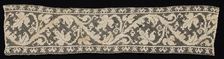 Fragment of a Band with Vine Scroll and Leaves, 16th-17th century. Creator: Unknown
