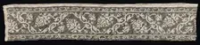 Fragment of a Band with Vines and Leaves, 1600s. Creator: Unknown