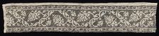 Fragment of a Band with Vines and Leaves, 1600s. Creator: Unknown