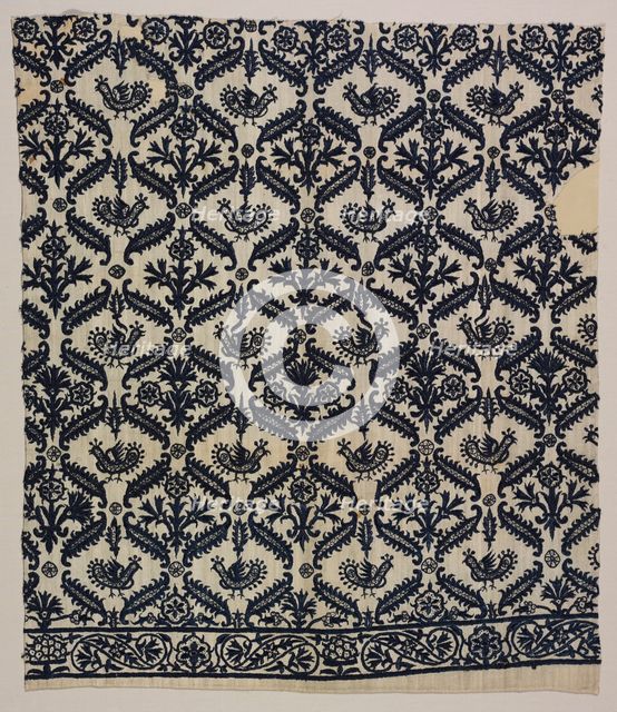 Fragment of a Bed Curtain, 1600s - 1700s. Creator: Unknown.