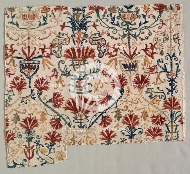Fragment of a Bed Curtain, 1700s. Creator: Unknown.