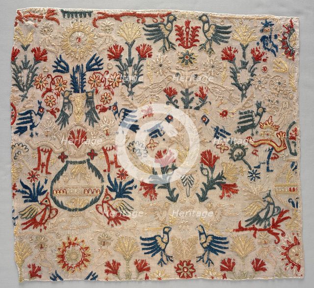 Fragment of a Bed Curtain, 1700s. Creator: Unknown.