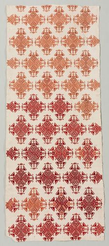 Fragment of a Bed Curtain, 1800s. Creator: Unknown
