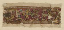 Fragment of a Border, Egypt, Roman period (30 B.C.- 641 A.D.)/Arab period (641-969), 6th/7th cent. Creator: Unknown