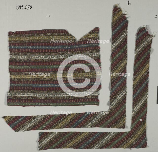 Fragment of a Border of a Shawl, 19th century. Creator: Unknown.