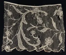 Fragment of a Border with Floral Motif, 18th century. Creator: Unknown