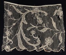 Fragment of a Border with Floral Motif, 18th century. Creator: Unknown