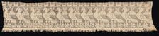 Fragment of a Border with Repeated Pattern of Fantastic Winged Animals, 1500s-1600s. Creator: Unknown