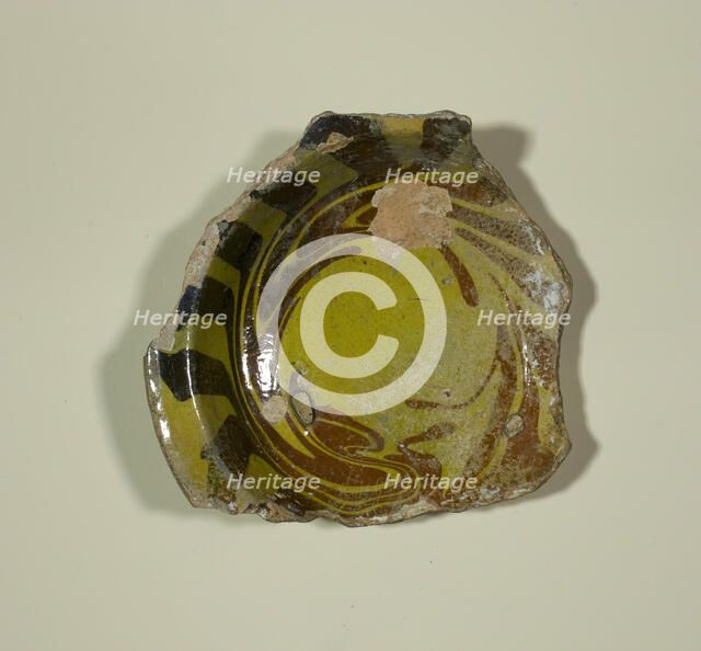 Fragment of a Bowl, 16th-17th century. Creator: Unknown.