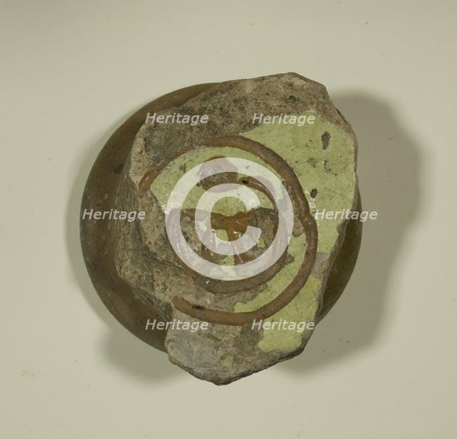 Fragment of a Bowl, 13th-14th century. Creator: Unknown.