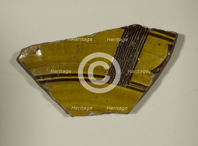 Fragment of a Bowl, 13th-14th century. Creator: Unknown.
