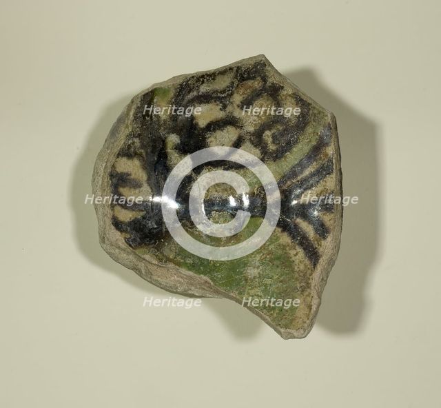 Fragment of a Bowl, 13th-14th century. Creator: Unknown.