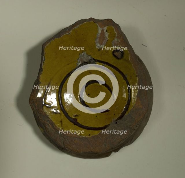 Fragment of a Bowl, 13th-14th century. Creator: Unknown.