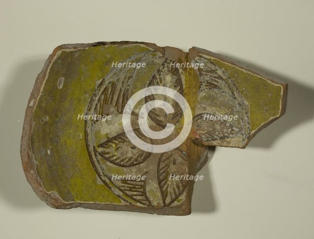 Fragment of a Bowl, 13th-14th century. Creator: Unknown.