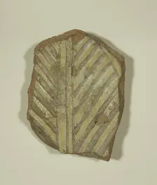 Fragment of a Bowl with Bird's Wing, 13th-14th century. Creator: Unknown