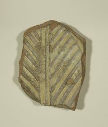 Fragment of a Bowl with Bird's Wing, 13th-14th century. Creator: Unknown