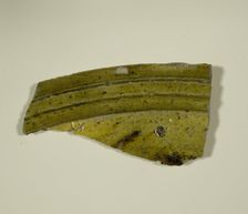Fragment of a Bowl with Double Molded Rim, 13th-14th century. Creator: Unknown