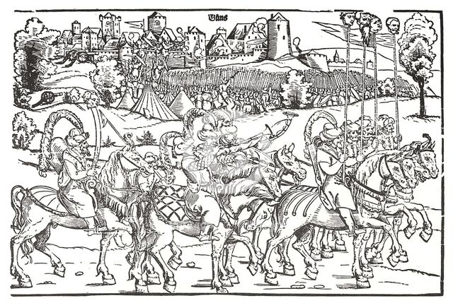 Fragment of a broadside on the Turkish invasion of Hungary. Artist: Schoen, Erhard (1491-1592)