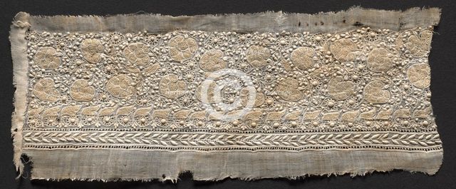 Fragment of a Cap Band, late 1800s. Creator: Unknown.