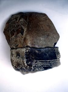 Fragment of a Cardium ceramic vase, Neolithic, from the Hondo of Cagitán in Mula (Murcia)