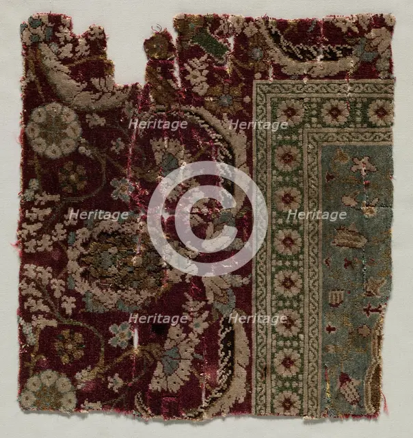 Fragment of a Carpet, 16th century (?). Creator: Unknown.