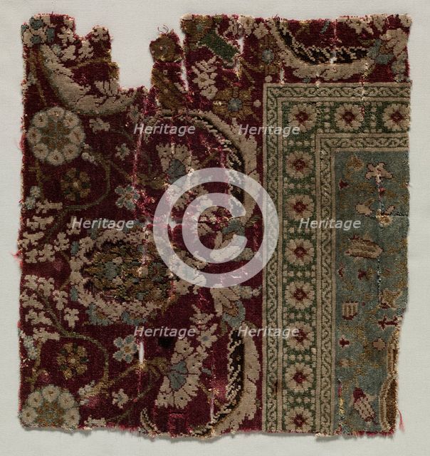 Fragment of a Carpet, 16th century (?). Creator: Unknown.