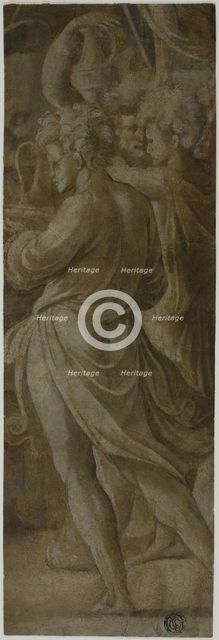 Fragment of a Composition: Attendants Bearing Flagons, n.d. Creator: Biagio Pupini.