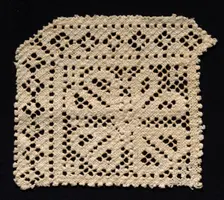 Fragment of a Corner with Floral Motif, 17th-18th century. Creator: Unknown