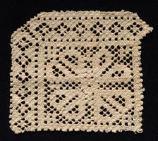 Fragment of a Corner with Floral Motif, 17th-18th century. Creator: Unknown