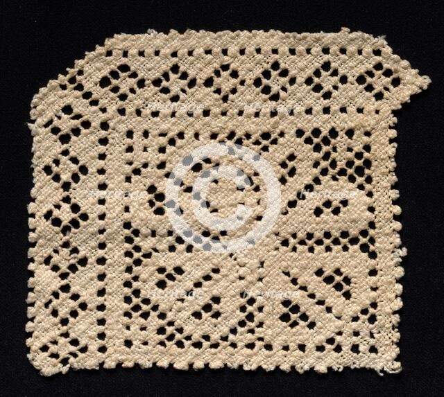 Fragment of a Corner with Floral Motif, 17th-18th century. Creator: Unknown.