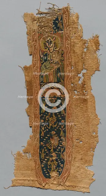 Fragment of a Clavus from a Tunic, 700s - 800s. Creator: Unknown.