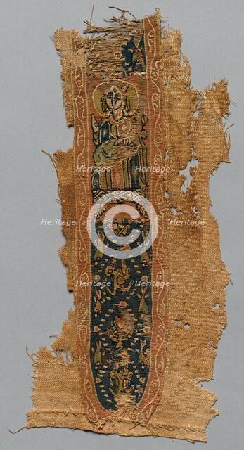 Fragment of a Clavus from a Tunic, 700s - 800s. Creator: Unknown.