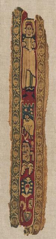 Fragment of a Clavus, late 700s - early 800s. Creator: Unknown