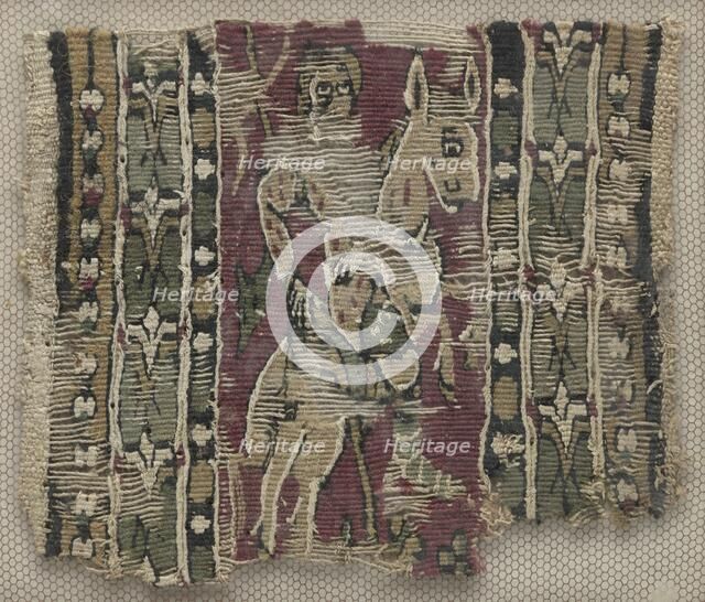 Fragment of a Clavus with Man on Horseback, 700s. Creator: Unknown.