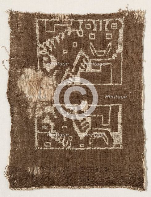 Fragment of a Double Cloth, c. 1100-1400. Creator: Unknown.