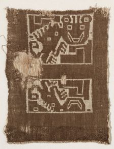 Fragment of a Double Cloth, c. 1100-1400. Creator: Unknown