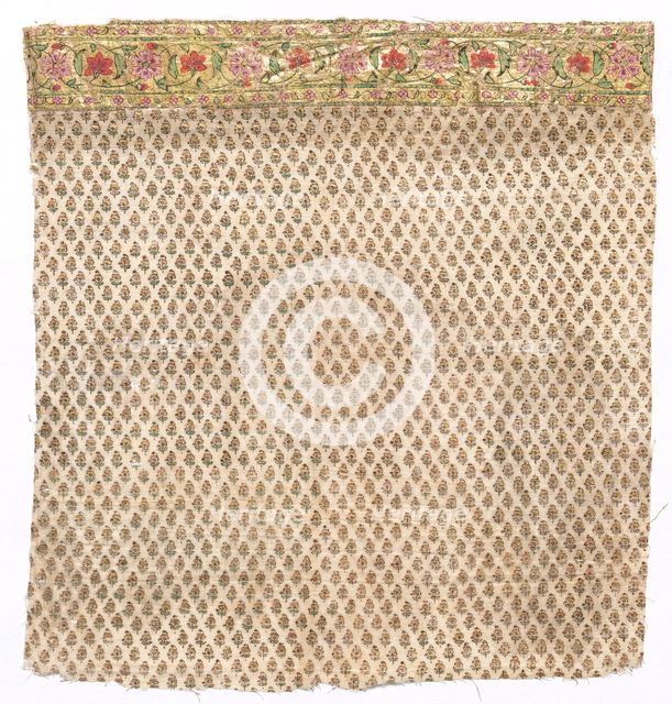 Fragment of a Draped Garment worn by Members of Court for Festive…, late 1700s or early 1800s. Creator: Unknown.