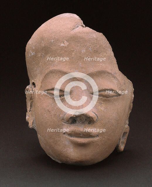 Fragment of a Face, 14th/15th century. Creator: Unknown.