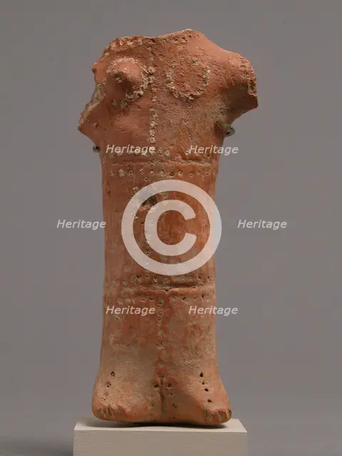 Fragment of a Female Figure, Coptic, 4th-7th century. Creator: Unknown.
