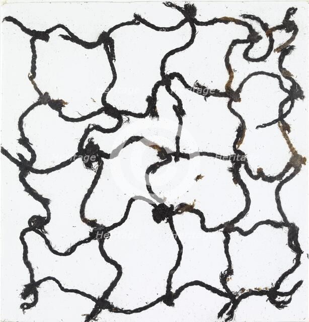 Fragment of a fishing net, Neolithic/Bronze Age (Switzerland), c3rd millenium BC. Artist: Unknown.