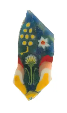 Fragment of a Floral Plaque, Egypt, late 1st century BCE/early 1st century CE. Creator: Unknown