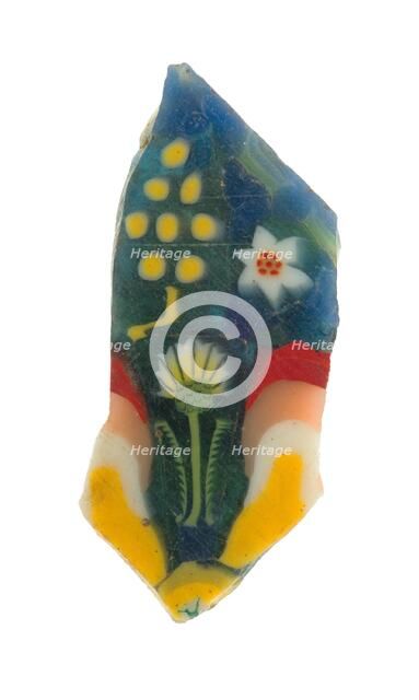 Fragment of a Floral Plaque, Egypt, late 1st century BCE/early 1st century CE. Creator: Unknown.